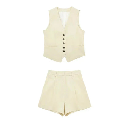 Tweedelige zomeroutfit met vintage-top – Amaya