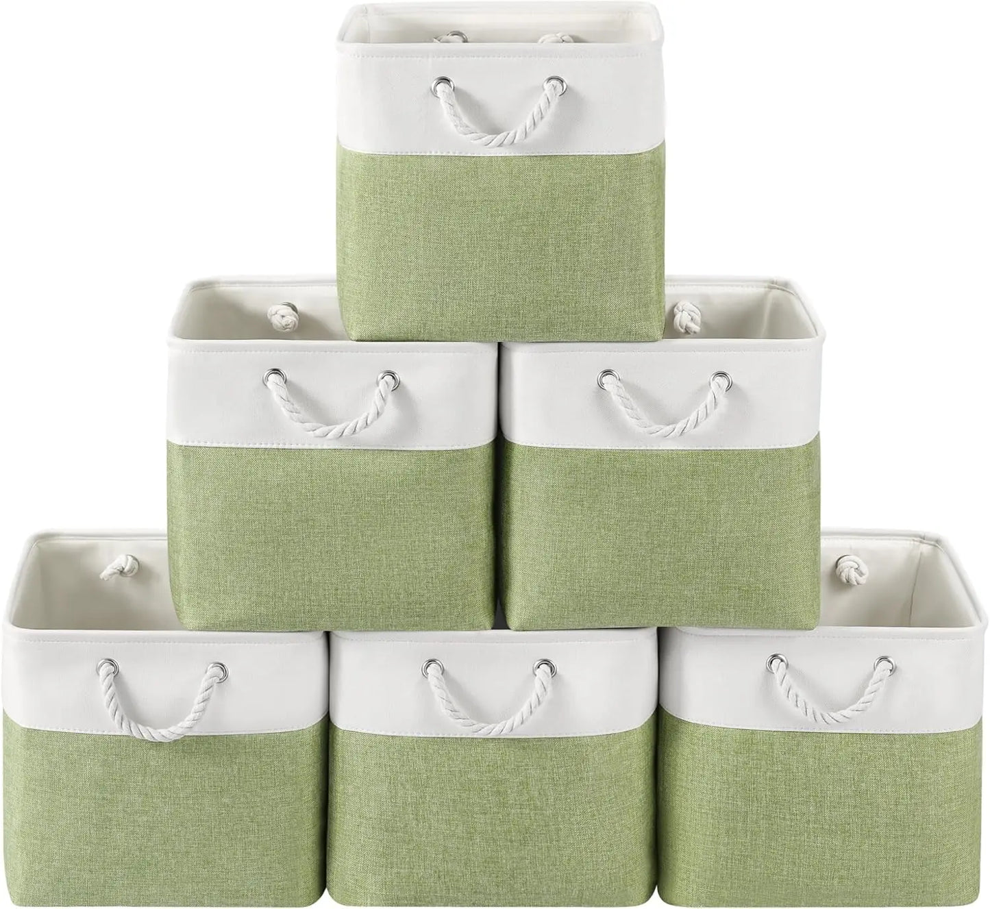 Set van 6 Opvouwbare Stoffen Opbergdozen met Touwen – Nadir