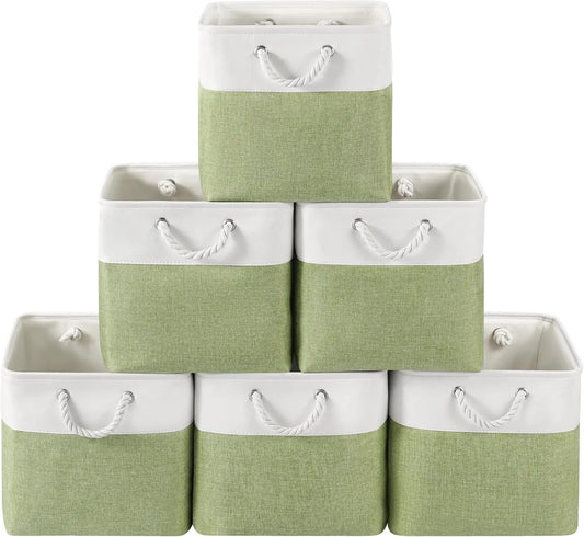 Set van 6 Opvouwbare Stoffen Opbergdozen met Touwen – Nadir
