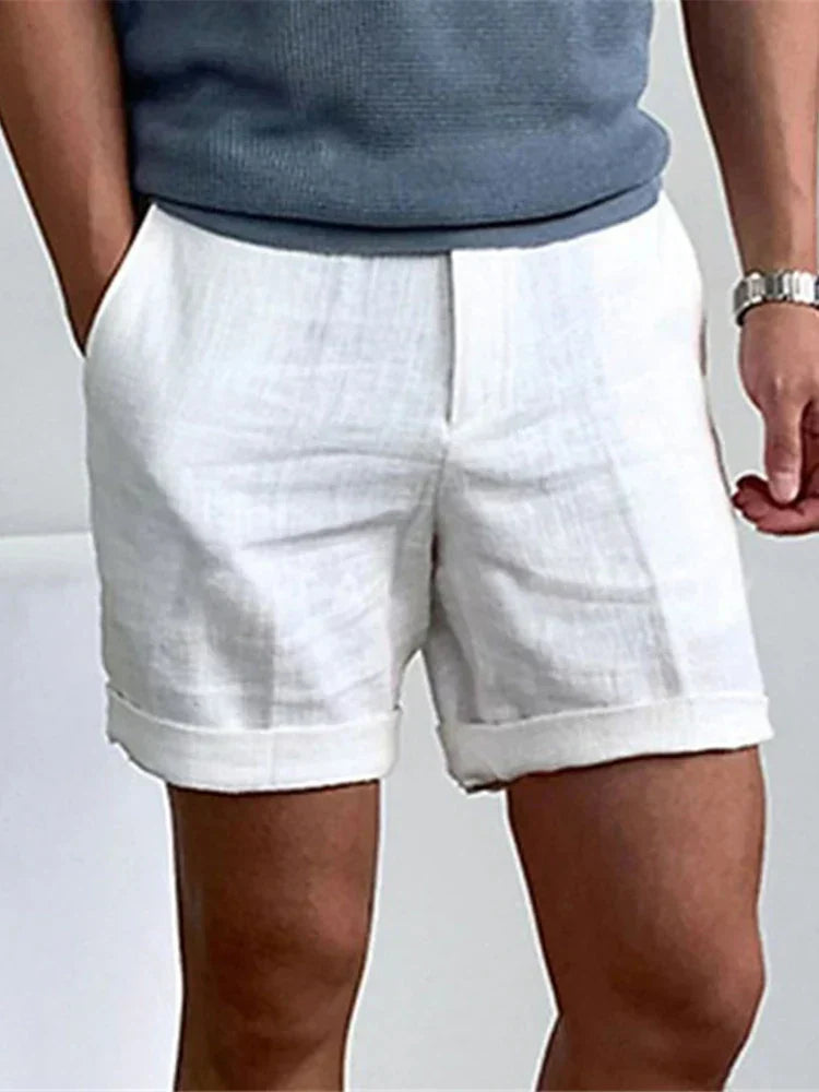 Lichte Linnen Heren Zomershorts met Relaxte Pasvorm - Jorin