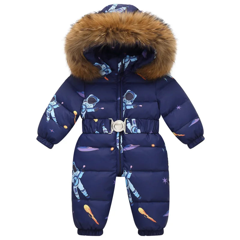Gevoerd, waterdicht winterpak met capuchon en riem – Winterzauber Niko