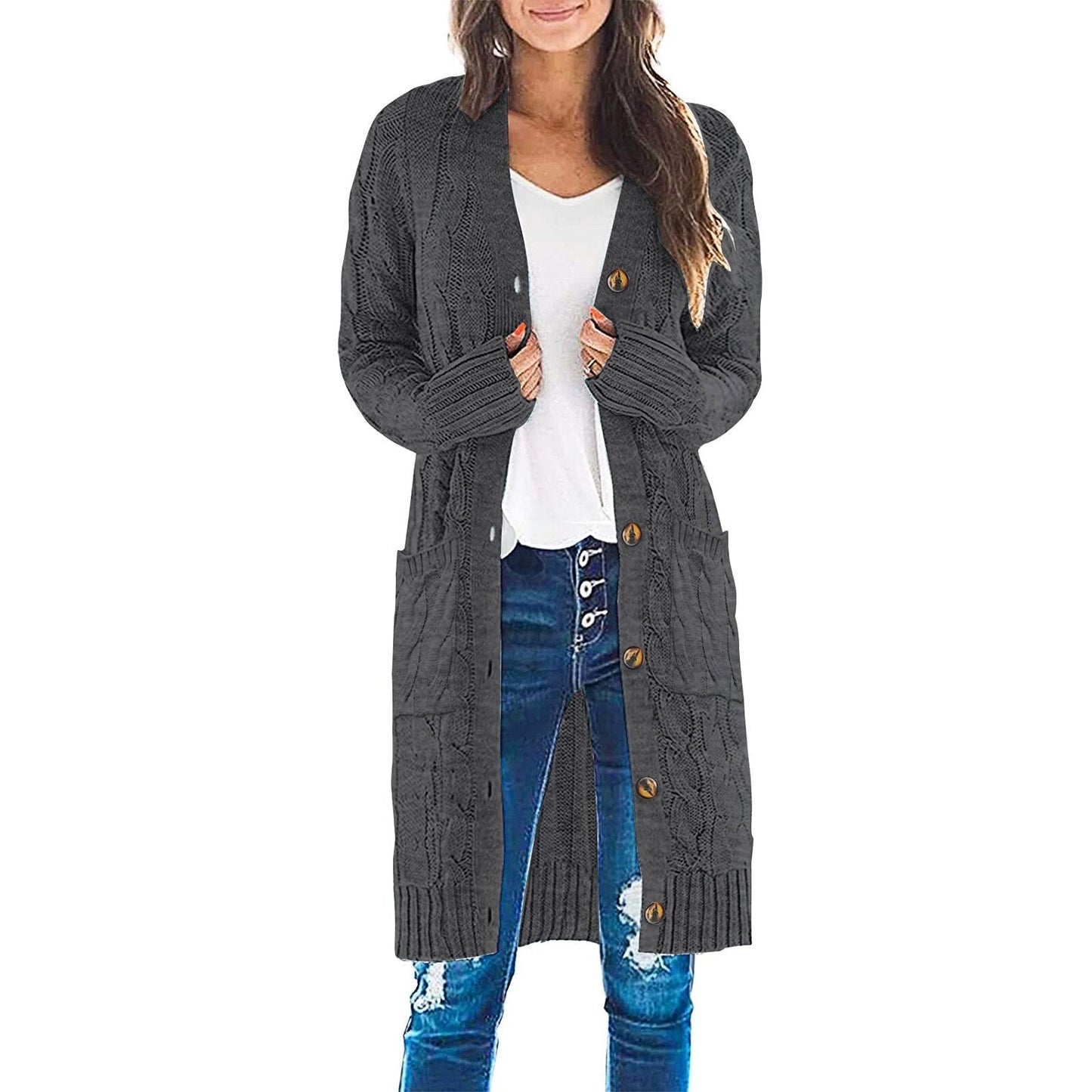 Gebreide dames cardigan met zakken – Noelle