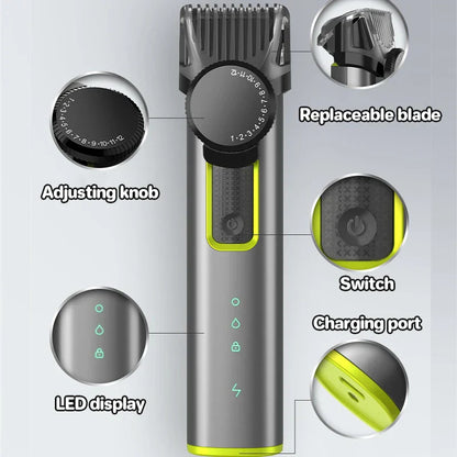 Baardtrimmer & draadloze haartrimmerset – HydroTrim