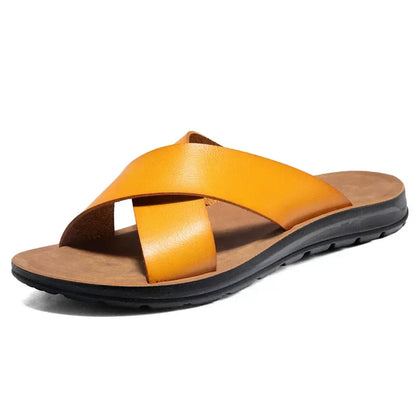 Italiaanse Leren Herenslippers - Lorenzo