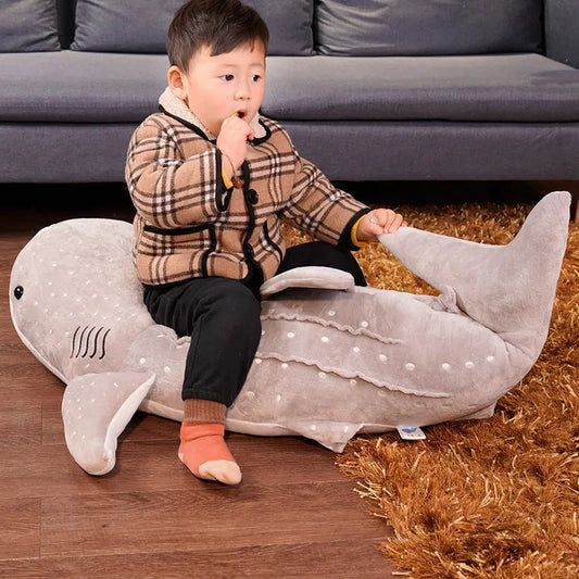 Knuffeldier walvishaai XXL van zacht pluche voor kinderen en volwassenen – Lumo