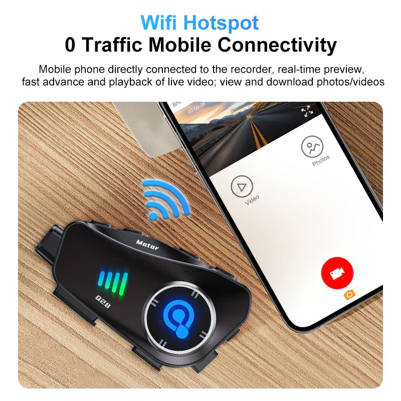 Bluetooth Motorrijdershelm Camera 1080P HD Waterdicht – ApexRide