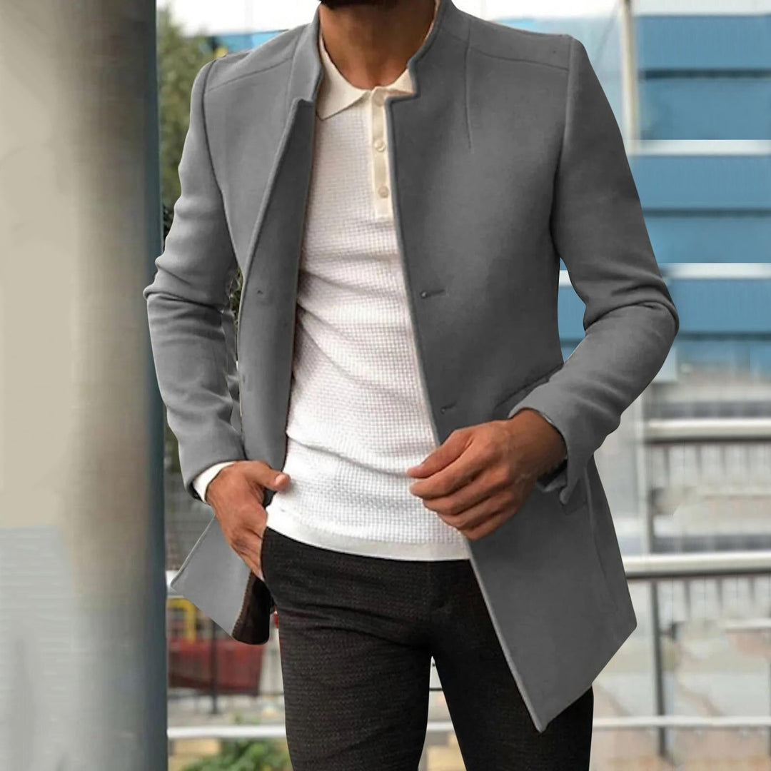 Heren Herfst-/Winterjas van Tweed – Lazaro