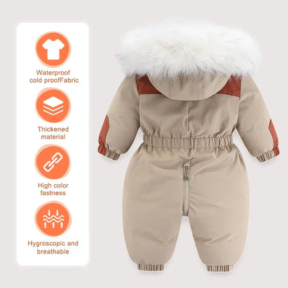 Baby-winteroverall met capuchon, waterdicht en warm gevoerd – Mila Winterzauber-editie