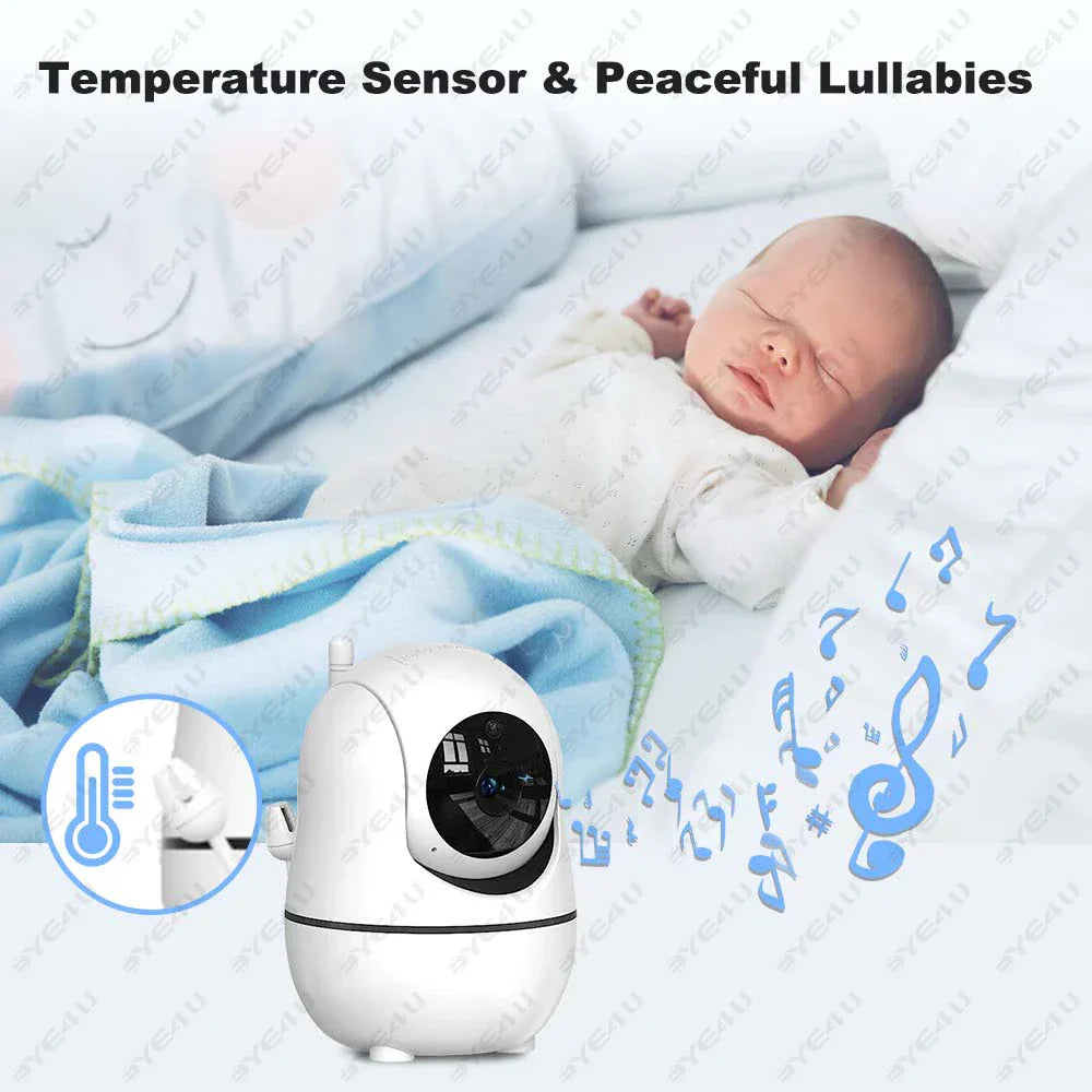 5-Inch HD Video Baby Monitor met Camera, PTZ Zoom en Nachtzicht