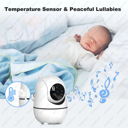 5-Inch HD Video Baby Monitor met Camera, PTZ Zoom en Nachtzicht