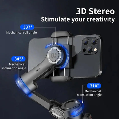 3-Assige Smartphone Gimbal Stabilizer met AI Tracking & Gezichtsdetectie – Alvion