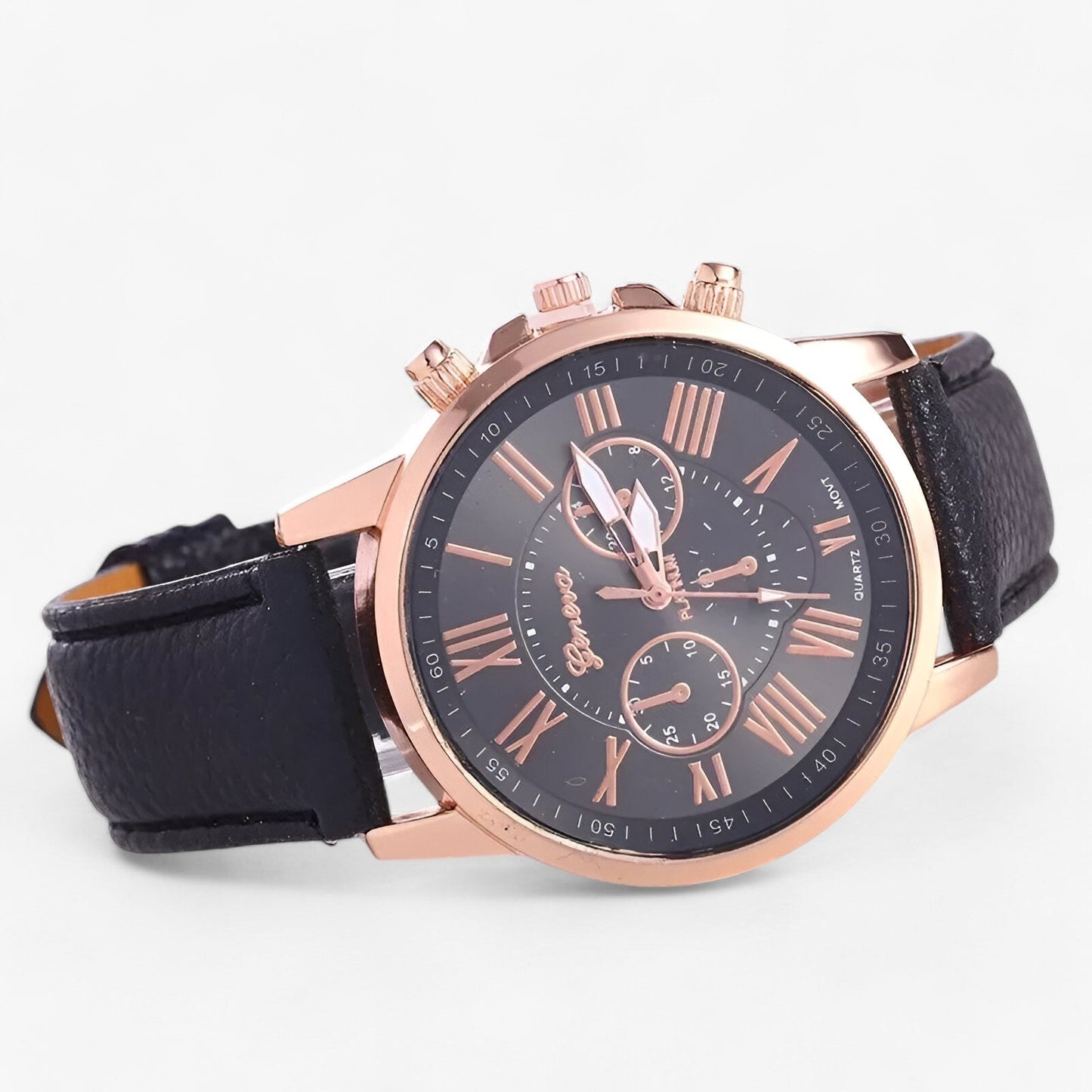Luxe Waterdicht Dameshorloge met Leren Band – Camille