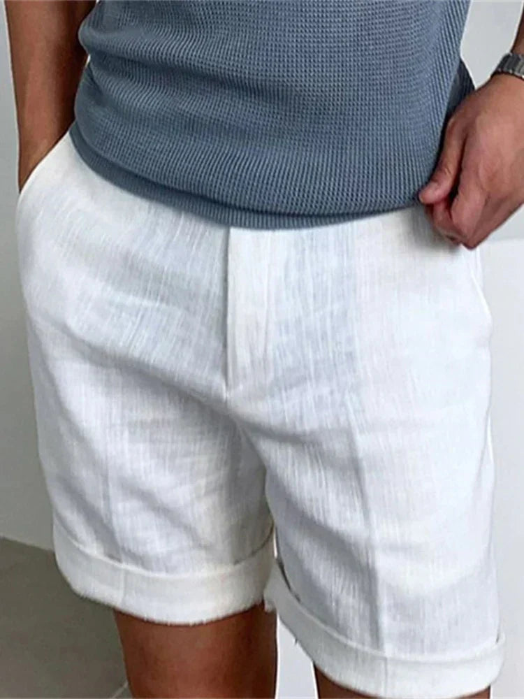 Lichte Linnen Heren Zomershorts met Relaxte Pasvorm - Jorin
