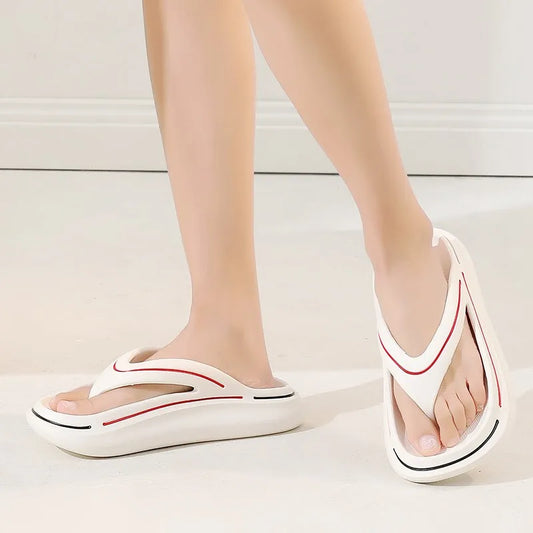 Witte Ultralichte Uuniseks Zomerslippers met Memory Foam Zool – Jureo