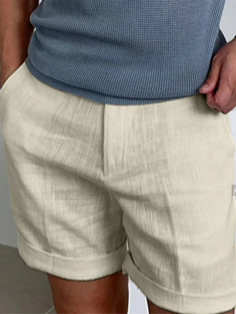 Lichte Linnen Heren Zomershorts met Relaxte Pasvorm - Jorin