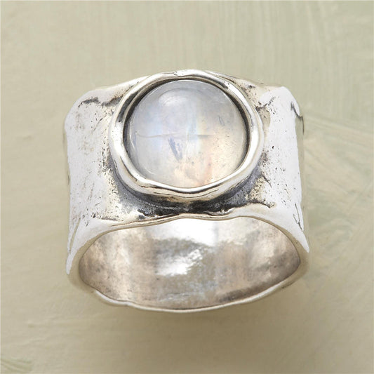 Maansteen Ring in Zilver - Luna