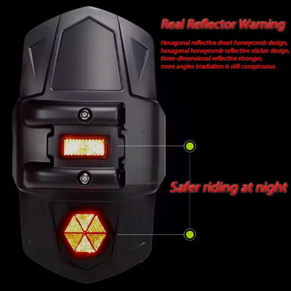 Universeel motorachterspatbord met reflector – RoadGuard