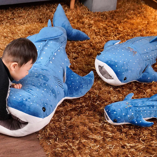 Knuffeldier walvishaai XXL van zacht pluche voor kinderen en volwassenen – Lumo