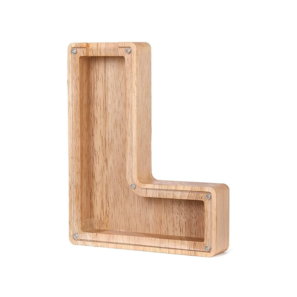 Houten Alfabet Spaarpot - LetterSaver