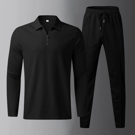 Premium Herenset voor Vrijetijd met Lange Mouwen T-shirt en Joggingbroek – Elian