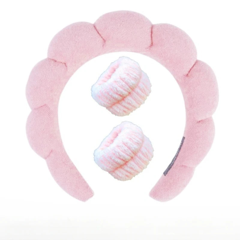 Pluche Spa Hoofdband & Polsband Set - Fluffiea