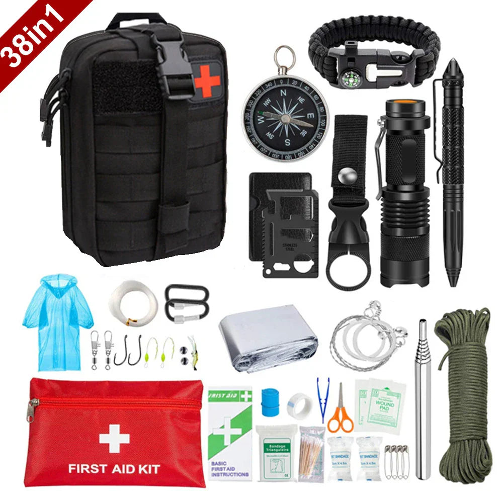 38-in-1 EHBO- en Overlevingskit - SurvivalAid