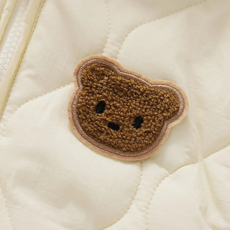 Winteroverall met capuchon en berenmotief voor baby's – knus & winterwarm