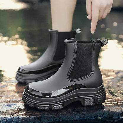 Dames Chelsea Regenlaarzen met Chunky Platformzool – Elara
