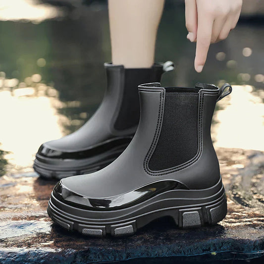 Dames Chelsea Regenlaarzen met Chunky Platformzool – Elara