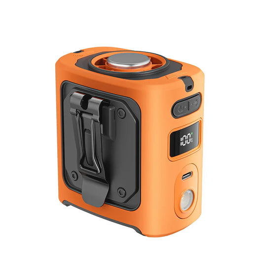 8000mAh Draagbare Koelende Heupventilator met Powerbank & LED Licht – FrostBreeze