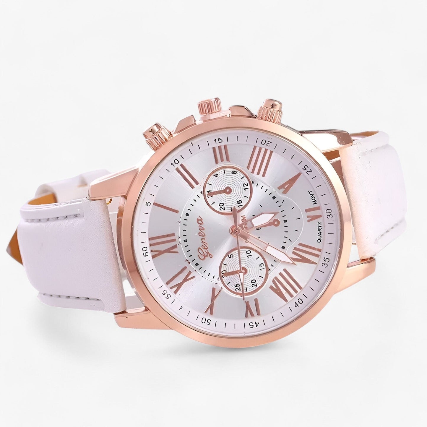 Luxe Waterdicht Dameshorloge met Leren Band – Camille