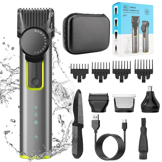 Baardtrimmer & draadloze haartrimmerset – HydroTrim