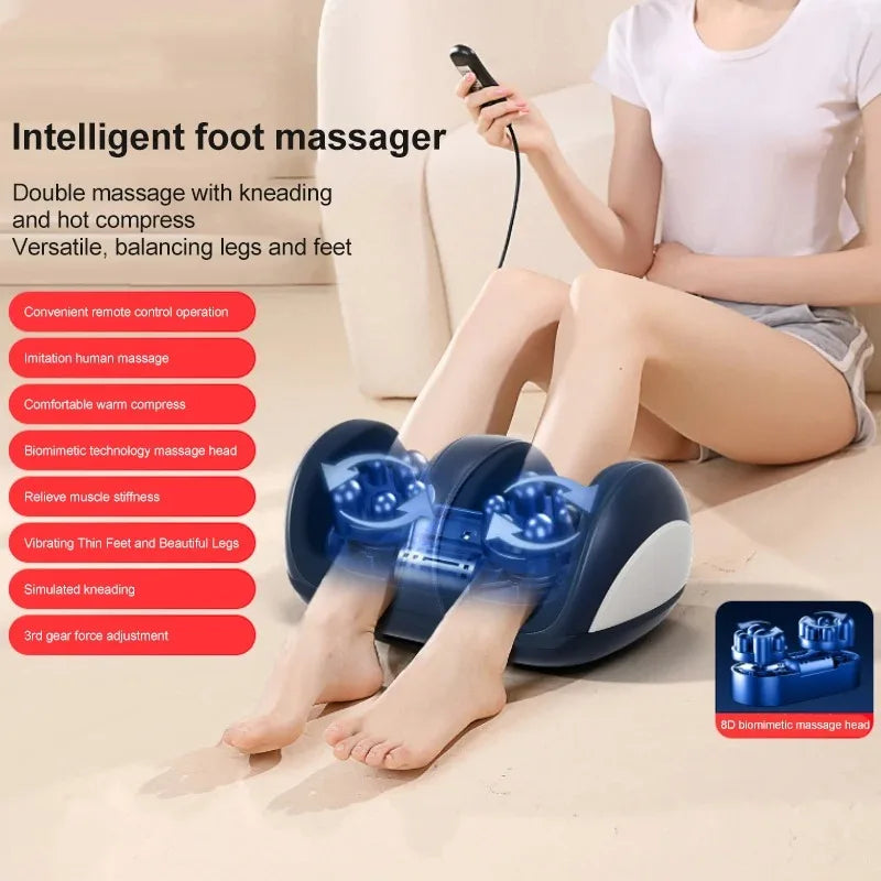 Extra Grote Elektrische Shiatsu Voet- en Kuitmassager met Verwarming – Orion