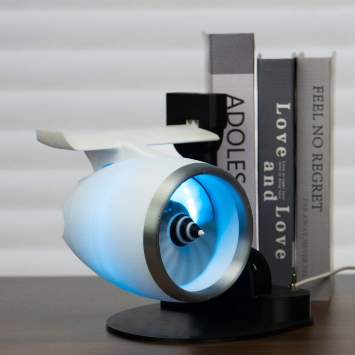 Turbojet ventilatorstype nevelbevochtiger met RGB-verlichting – AeroMist