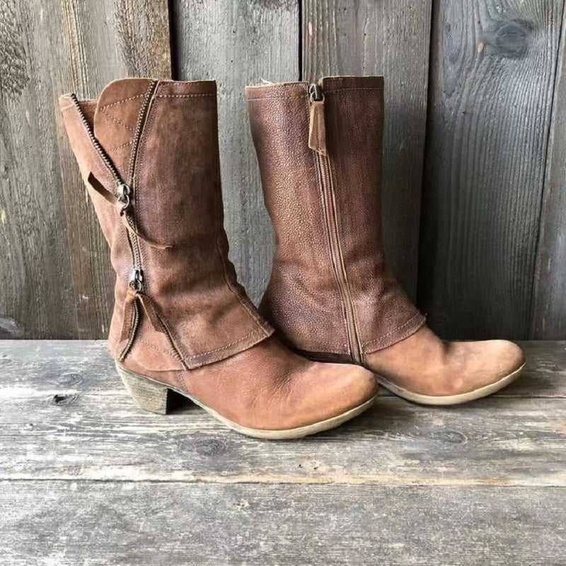 Dames Leren Herfstlaarzen – Sigrid