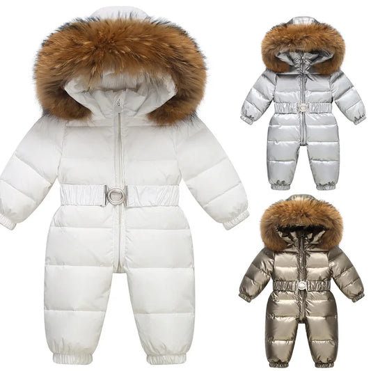 Gevoerd, waterdicht winterpak met capuchon en riem – Winterzauber Niko