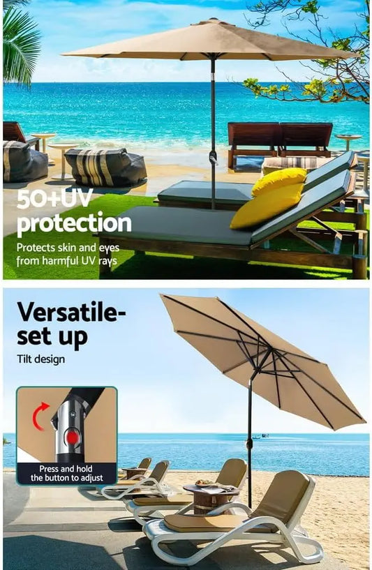 2,7 m Tuinparasol met Standaard – Solira – (UV- & Waterafstotend)