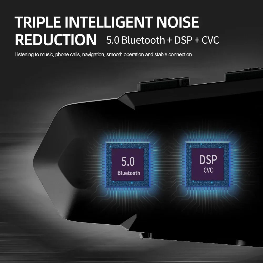 Bluetooth Motorhelm Intercom Headset met 1000m Bereik & IPX6 Waterdicht – RoadComm