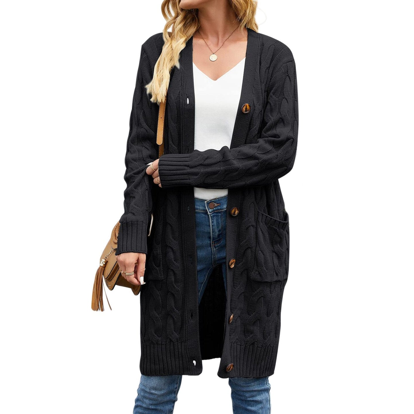 Gebreide dames cardigan met zakken – Noelle