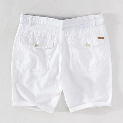 Herenshorts van Linnen-Katoen met Knoopsluiting - Sandro