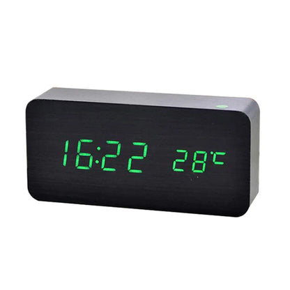 Digitale Houten Wecker met LED-display – WoodSync