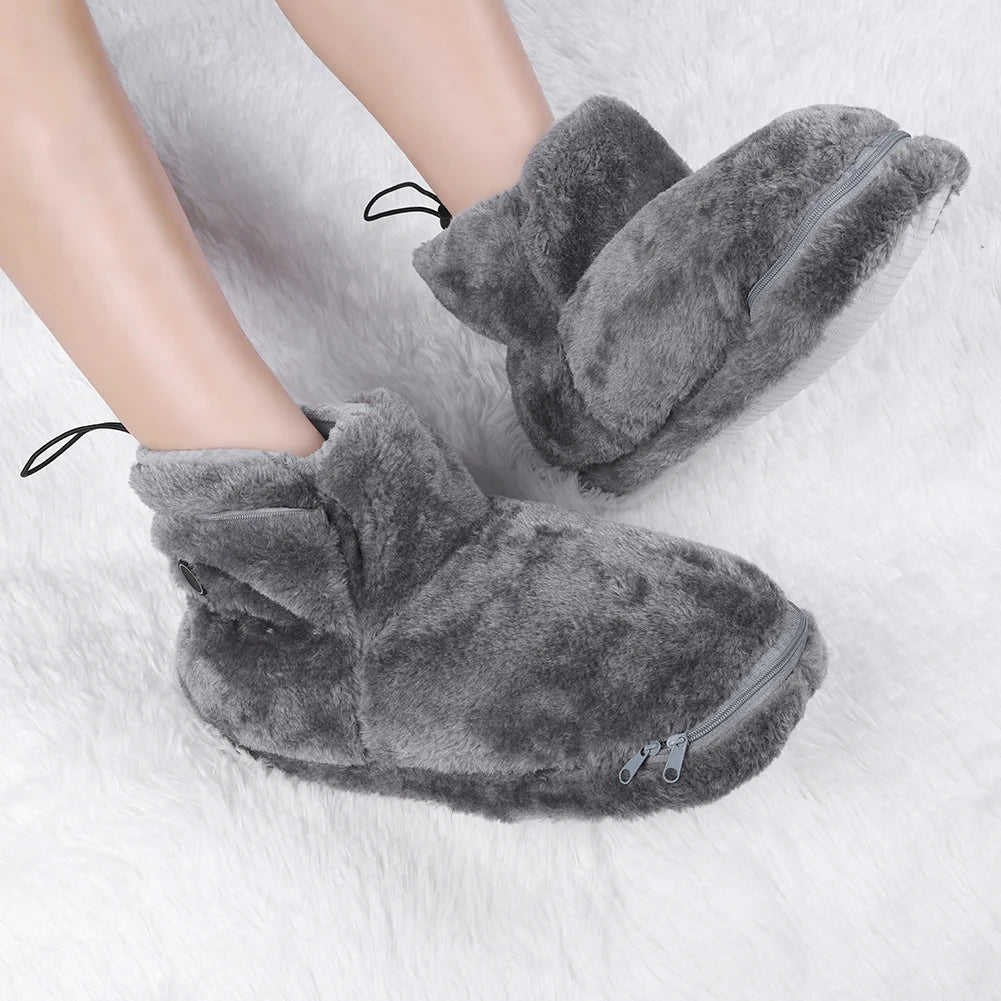 Elektrische USB-slof met pluche voering – WarmFeet