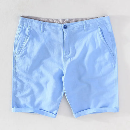 Herenshorts van Linnen-Katoen met Knoopsluiting - Sandro