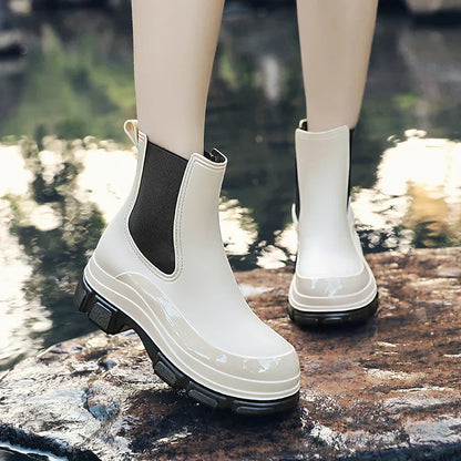 Dames Chelsea Regenlaarzen met Chunky Platformzool – Elara