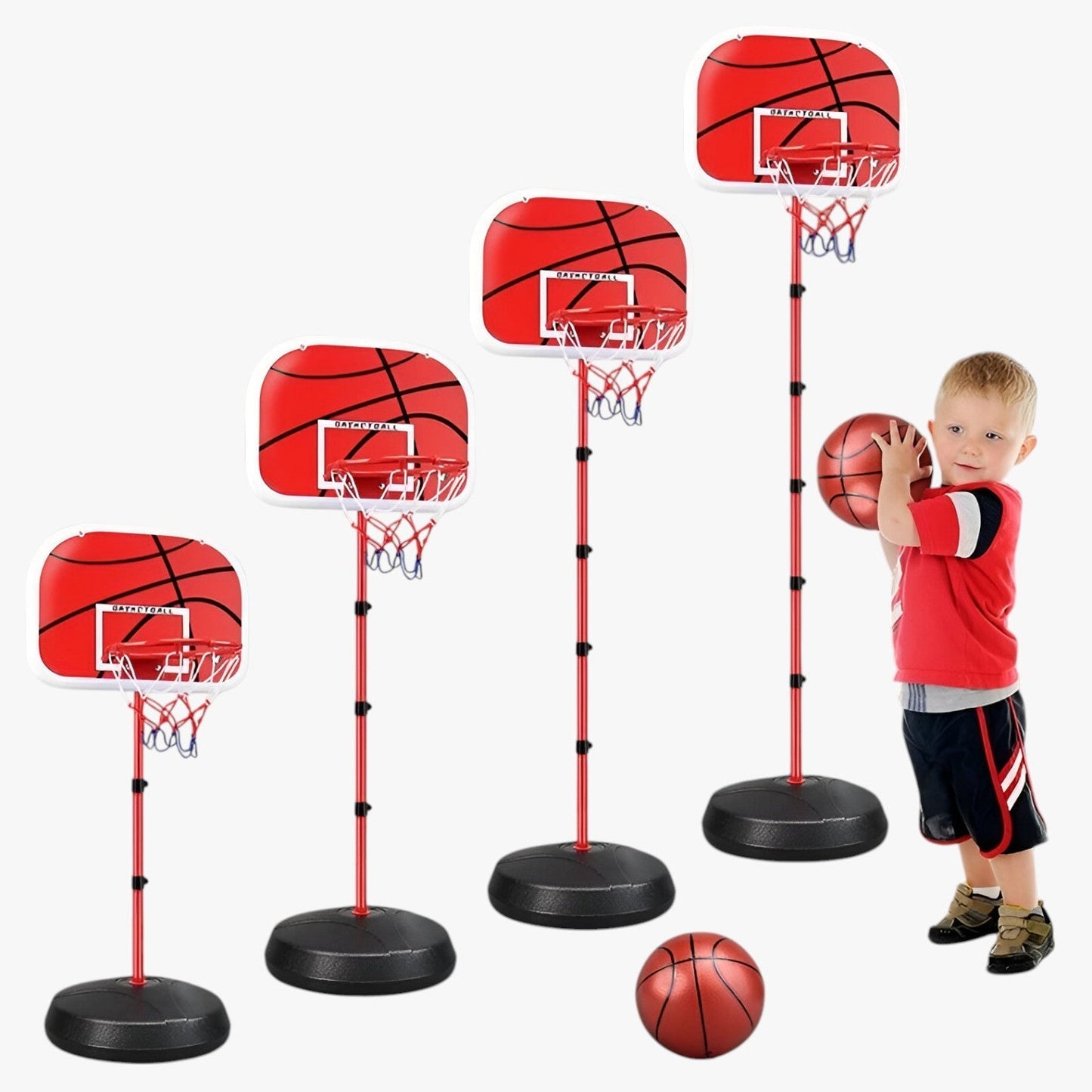 In hoogte verstelbare kinderbasketbalring – speelplezier voor binnen en buiten