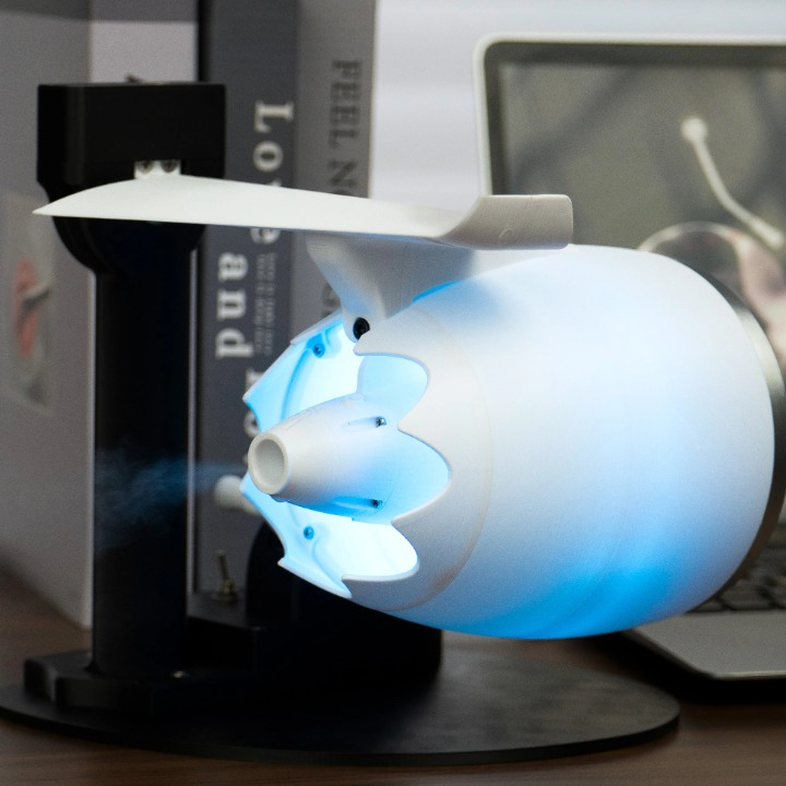 Turbojet ventilatorstype nevelbevochtiger met RGB-verlichting – AeroMist
