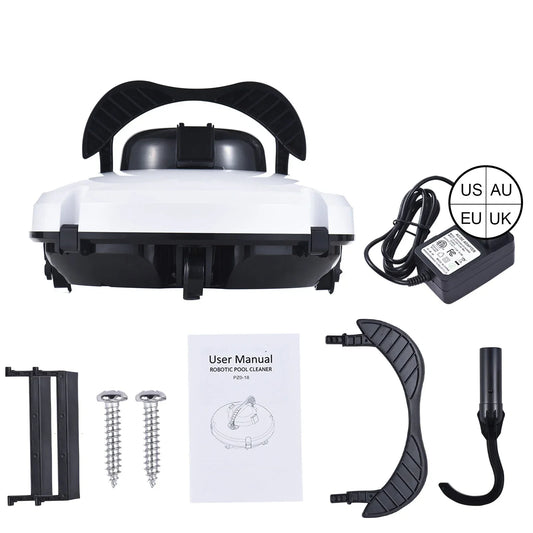 Draadloze Robotic Zwembadschoonmaker IPX8 Waterdicht Dubbele Motor 120-Minuten Loopduur – AquaMate