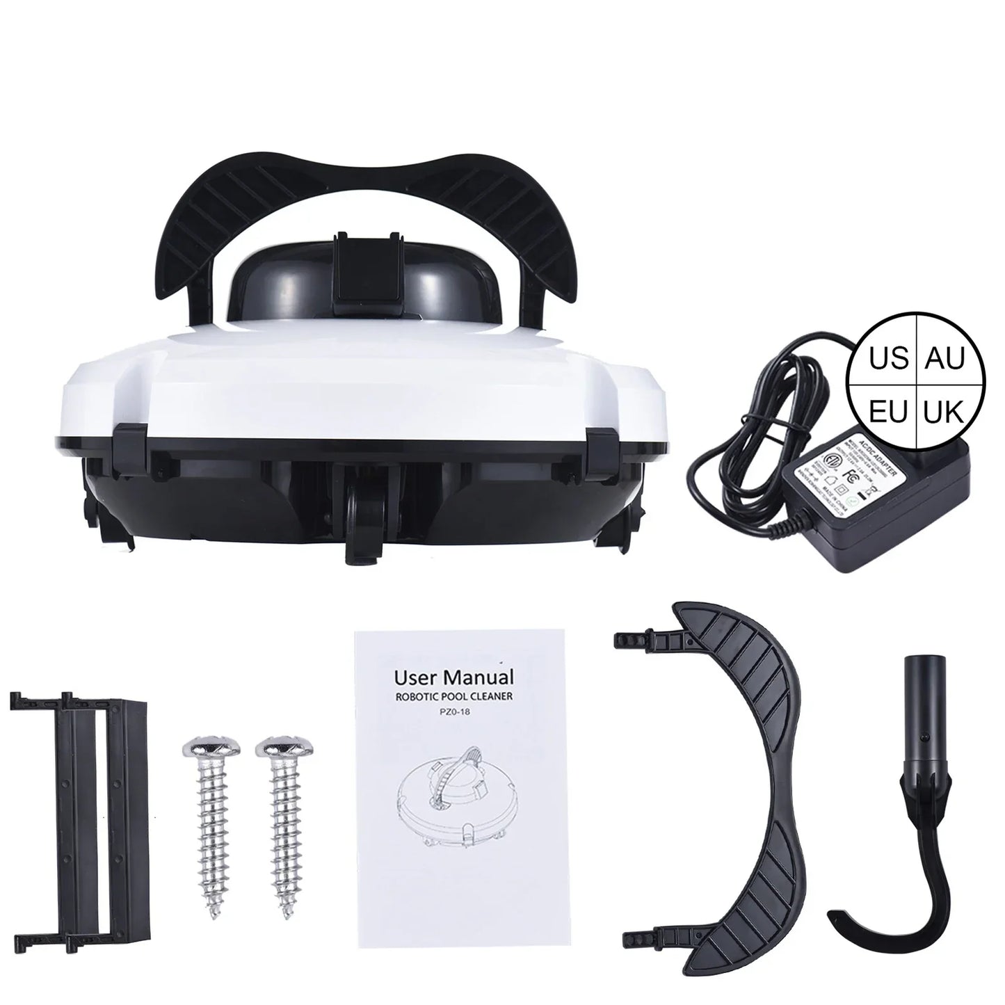 Draadloze Robotic Zwembadschoonmaker IPX8 Waterdicht Dubbele Motor 120-Minuten Loopduur – AquaMate