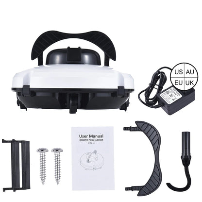 Draadloze Robotic Zwembadschoonmaker IPX8 Waterdicht Dubbele Motor 120-Minuten Loopduur – AquaMate