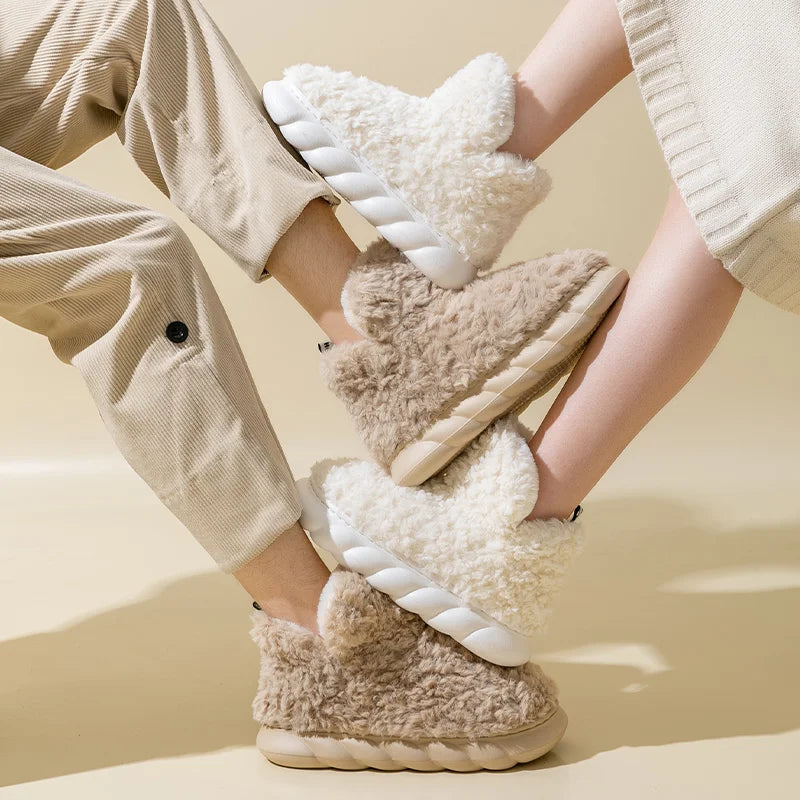 Warme damespantoffels van katoen en pluche - CozySteps